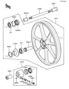 KZ750 Front wheel / hub