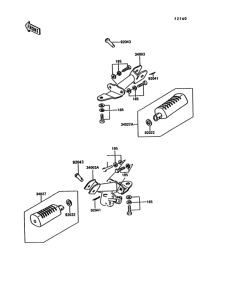 KE100 Подножки