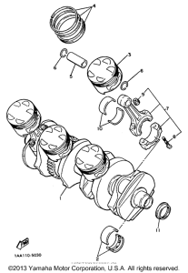 XJ700XN Коленчатый вал и Поршень