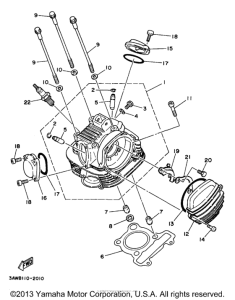 TW200J Головка цилиндров