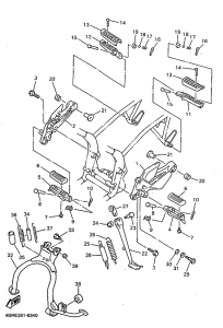 XJ600S Stand. footrest