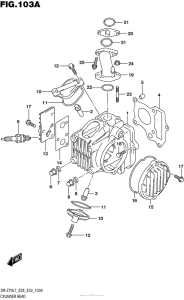 DR-Z70 Головка цилиндров