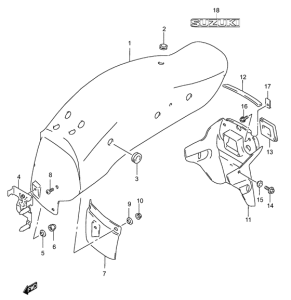 GZ250 Заднее крыло