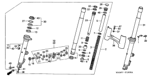 GL1500SE Вилка передней оси
