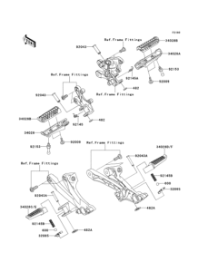 ZX1400 Подножки