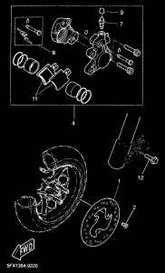 CW50RS Передний тормоз