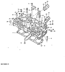 GSX1100 Головка цилиндров