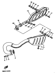 TY250R TY250 Выхлоп