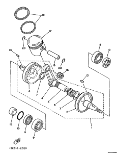 TY125 Коленчатый вал и поршни