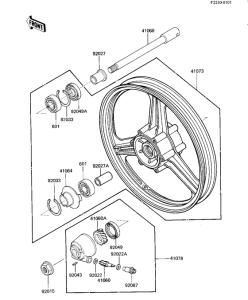 KZ1100 Front wheel / hub