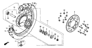 XR200R Переднее колесо