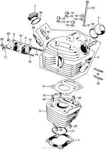 CL100 Цилиндр и головка цилиндра