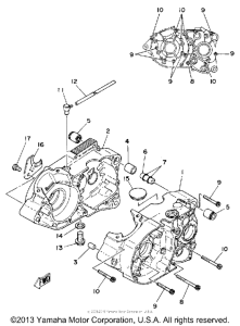 TZ125G Картер двигателя