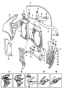 RM250 Радиатор