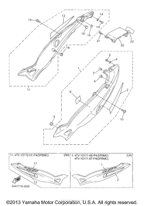 YZF600RMC Боковые обтекатели
