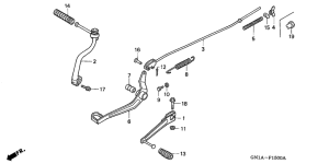 XR80R Brake pedal assy