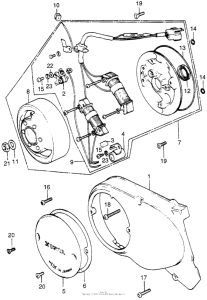 XL70 Left crankcase cover + alternator
