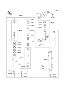 EX500 Передняя вилка