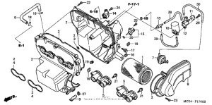 CB900F Воздушный фильтр