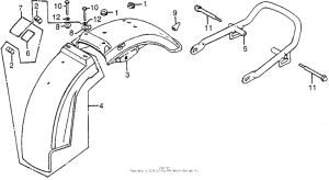 CB750 Задний бампер
