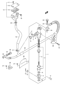 DL1000 Задний тормозной цилиндр