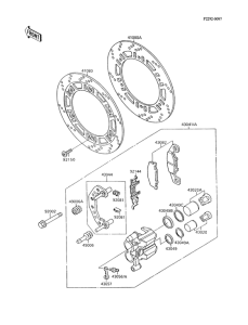 ZX600 Передний тормоз