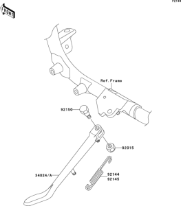 VN1500 Подножка