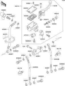 ZX500 Front master cylinder(zx500-c1 / c2)