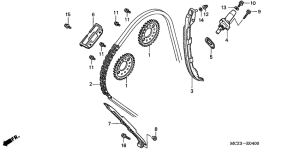 CB900F Цепь грм / натяжное устройство