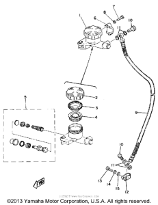 TZ250G Главный тормозной цилиндр