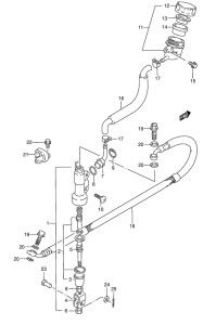 RM80 Задний тормозной цилиндр