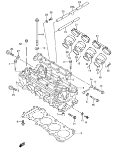 GSX-R600 Головка цилиндров