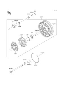 ZG1200 Заднее колесо и цепь