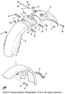 XS750E Rear arm - rear cushion