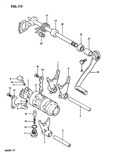 RM250 Переключение передач
