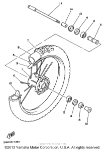 WR250Z Переднее колесо