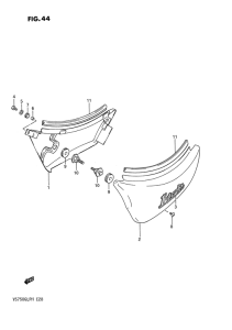 VS750 Обтекатель задний