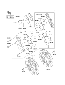 ZX600 Передний тормоз