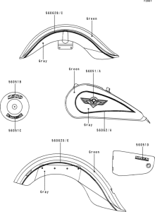  Decals(green / gray)