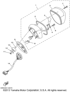 XVS1100AP Фонарь
