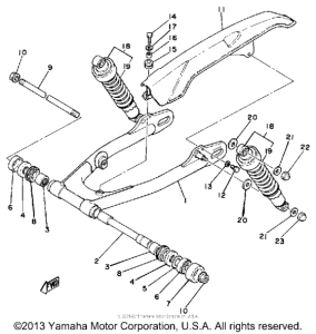 SR500H Задний рычаг подвески