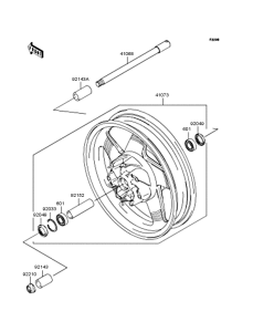 VN1500 Переднее колесо