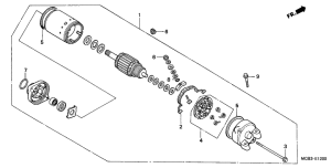 XL650V Стартерный мотор