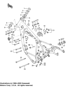 KZ200 Frame / frame fittings