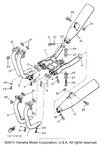 YX600U Выхлопная система