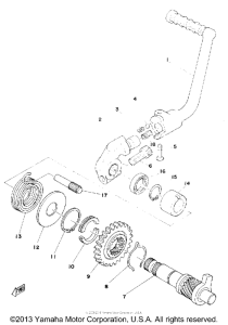 MX125C Кик стартер