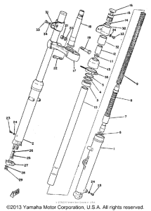TY250A Передняя вилка