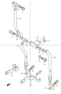 GSX1200 Передние тормозные трубки
