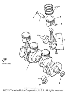 XJ900RK Crankshaft-piston