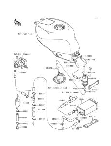 ZX600 Испарительная система топлива